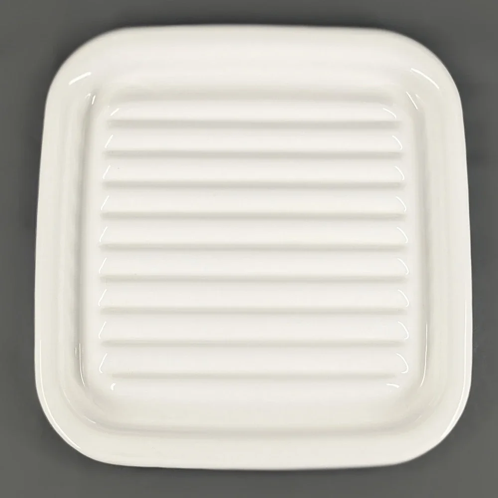 Corning Ware MR-2 Microwave Roasting Rack White Pyroceram 11.5in Square Tray